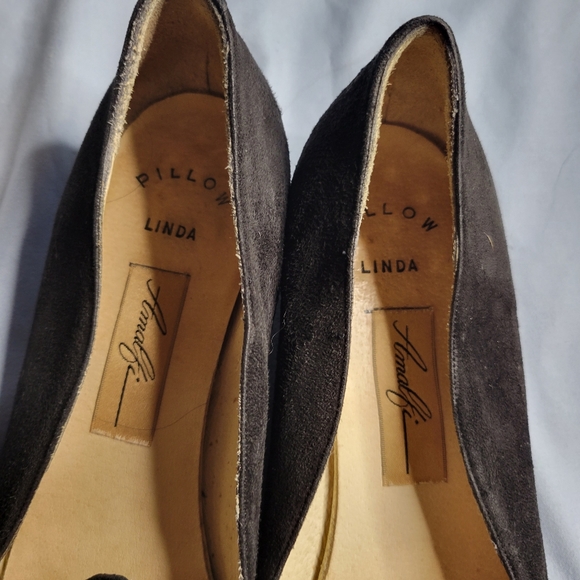 Amalfi women's black suede leather loafers - Picture 7 of 16